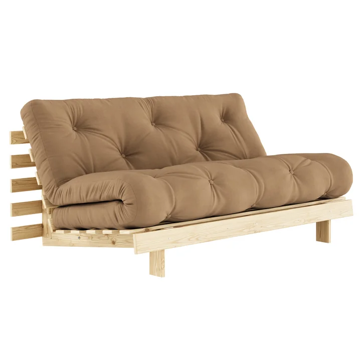 Roots Sofa bed from Karup in the version natural pine / mocha (755)
