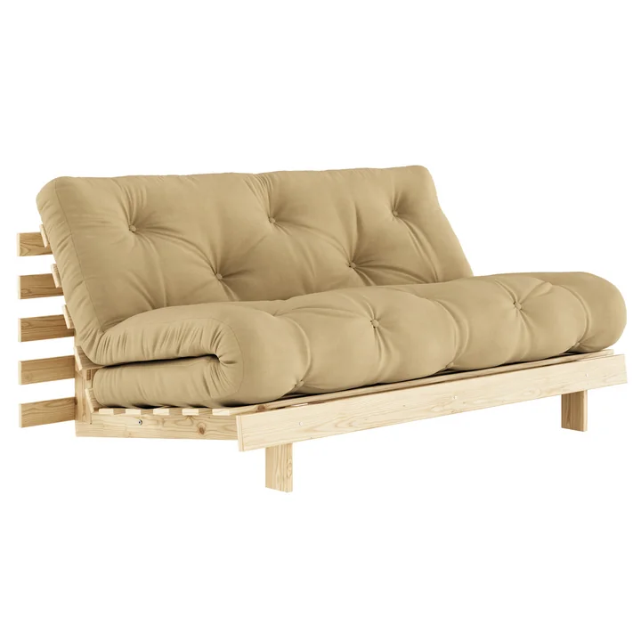 Roots Sofa bed from Karup in the version natural pine / wheat beige (758)