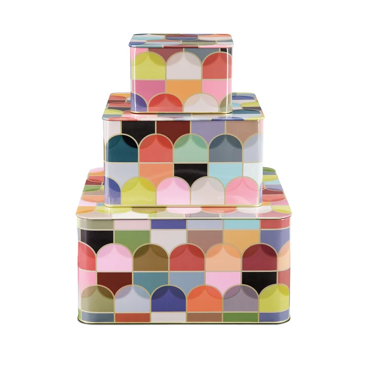 Tin can set from Remember in the version Confetto