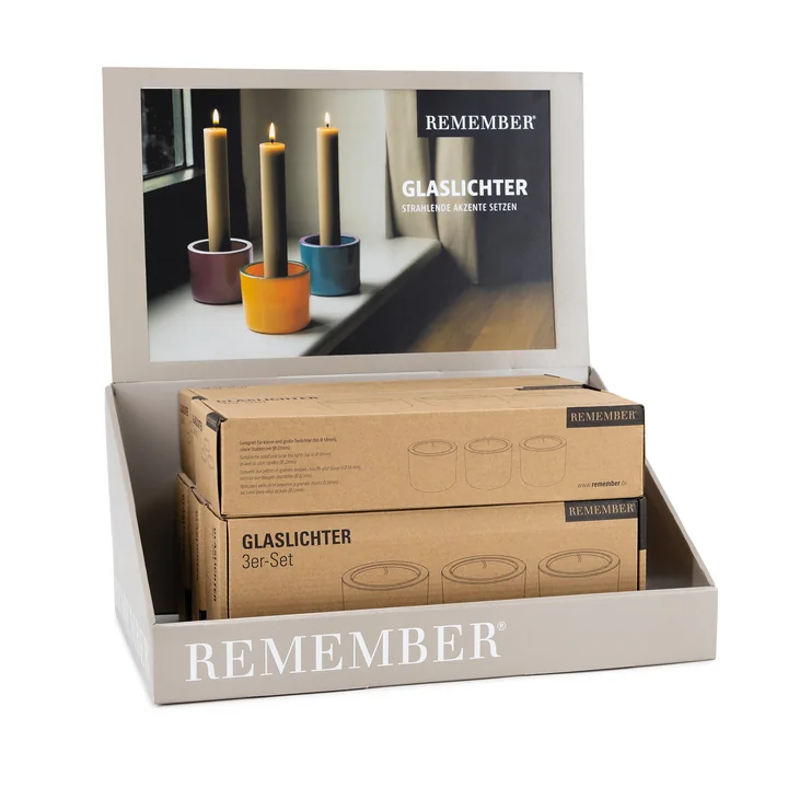 Glass lights from Remember in set of 3