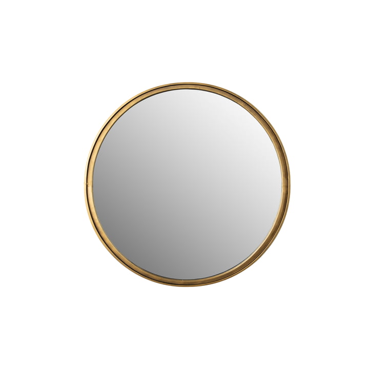 Idalie Mirror round from Livingstone in the color antique brass