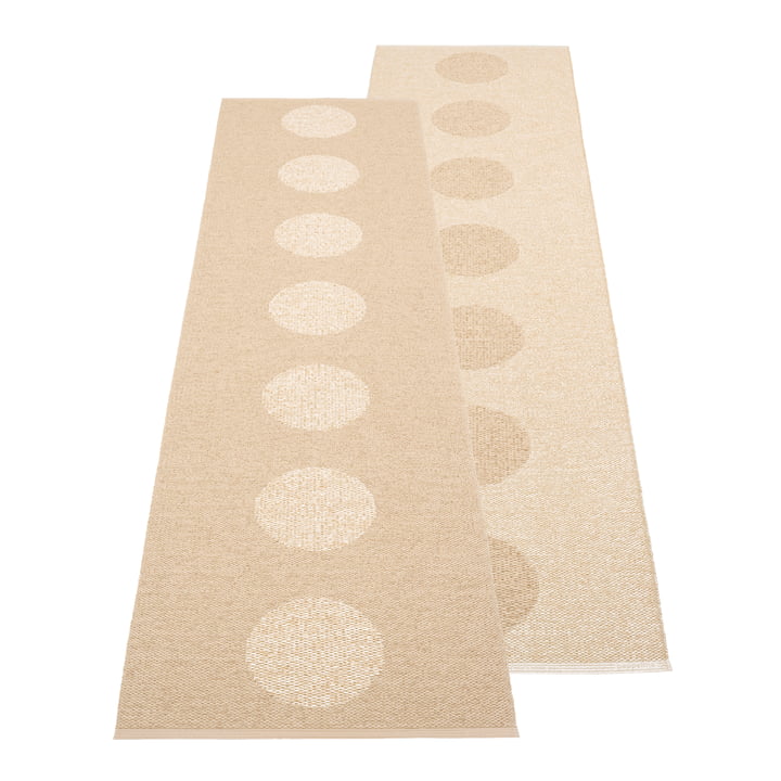 Vera Carpet 2. 0, 70 x 280 cm, beige / beige metallic from Pappelina