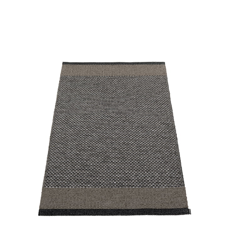 Edit Carpet, 70 x 120 cm, black / charcoal / granit metallic by Pappelina