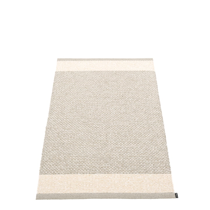 Edit Carpet, 70 x 120 cm, linen / vanilla / stone metallic by Pappelina