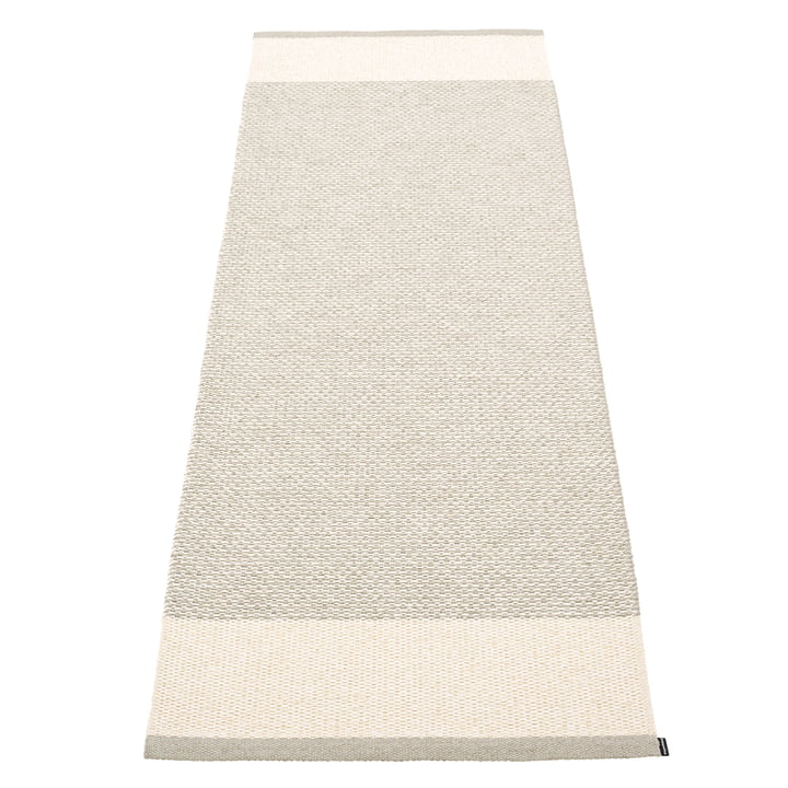 Edit Carpet, 70 x 200 cm, linen / vanilla / stone metallic by Pappelina