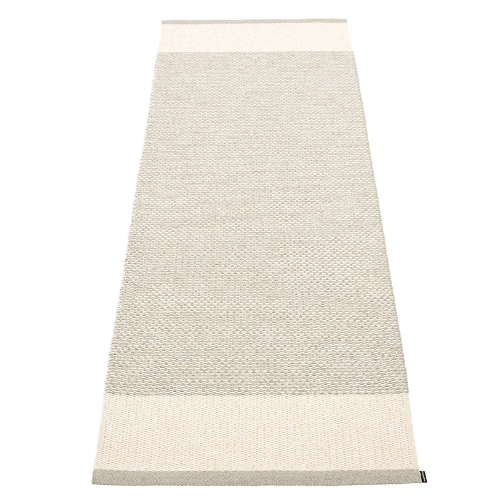 Edit Carpet, 70 x 200 cm, linen / vanilla / stone metallic by Pappelina