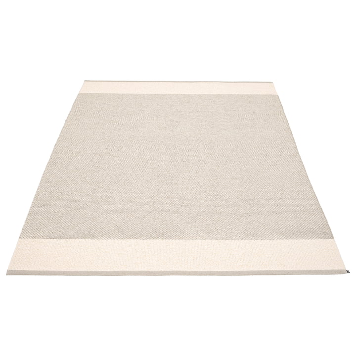 Edit Carpet, 180 x 260 cm, linen / vanilla / stone metallic by Pappelina
