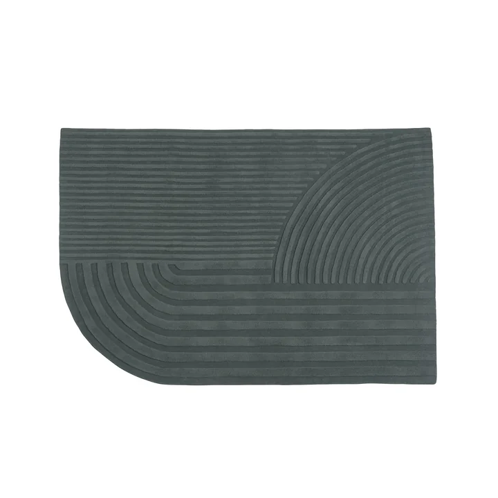 Relevo Carpet, 170 x 240 cm, dark green from Muuto