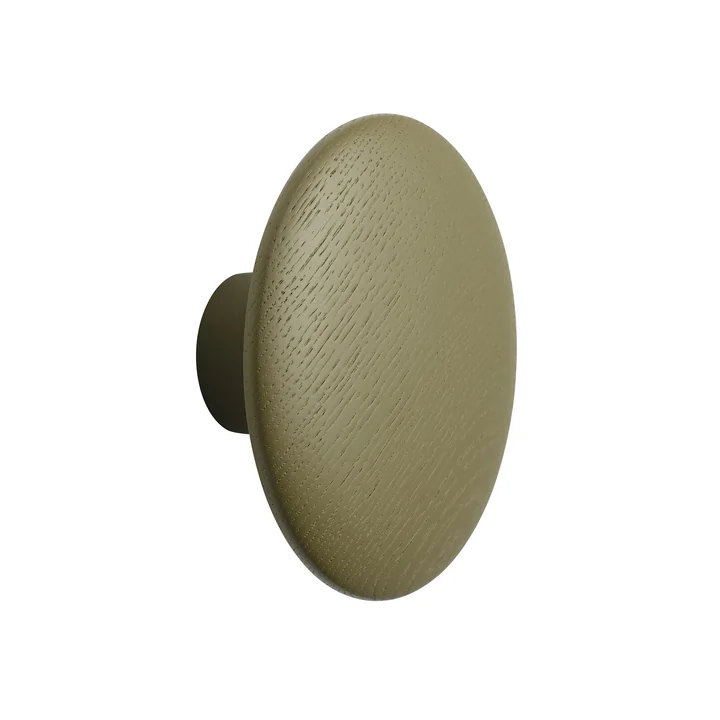 Wall hook "The Dots" single medium, brown green of Muuto