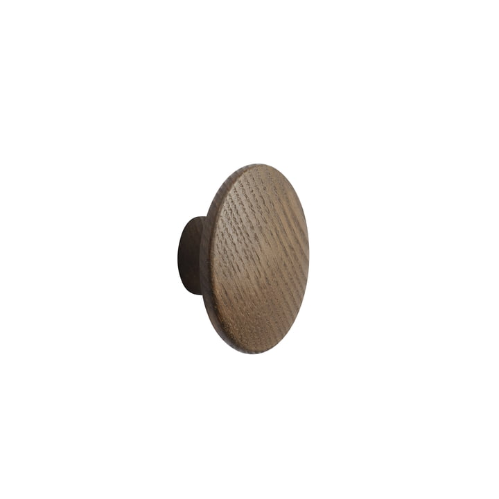 Wall hook "The Dots" single X-Small, stained dark brown from Muuto