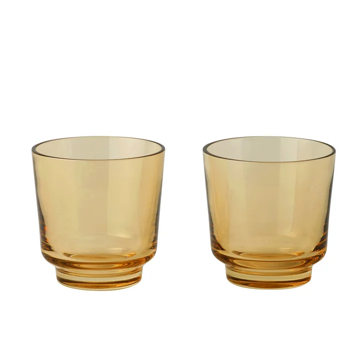Raise Drinking glass 20 cl, burnt orange (set of 2) by Muuto
