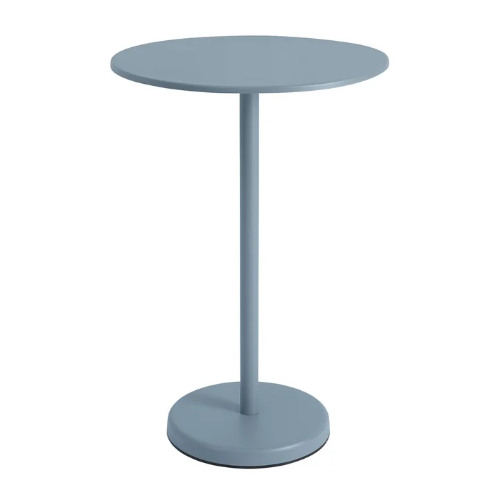 Linear Steel Bistro table outdoor, Ø 70 x H 105 cm, light blue from Muuto