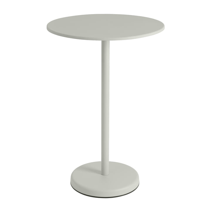Linear Steel Bistro table outdoor, Ø 70 x H 105 cm, gray from Muuto