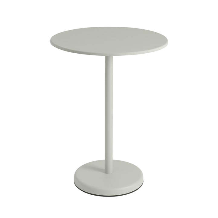 Linear Steel Bistro table outdoor, Ø 70 x H 95 cm, gray from Muuto