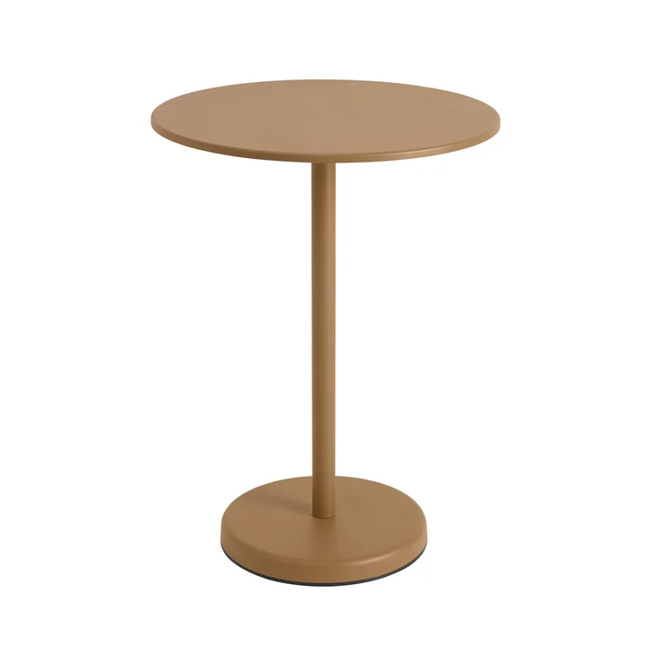 Linear Steel Bistro table outdoor, Ø 70 x H 95 cm, burnt orange from Muuto
