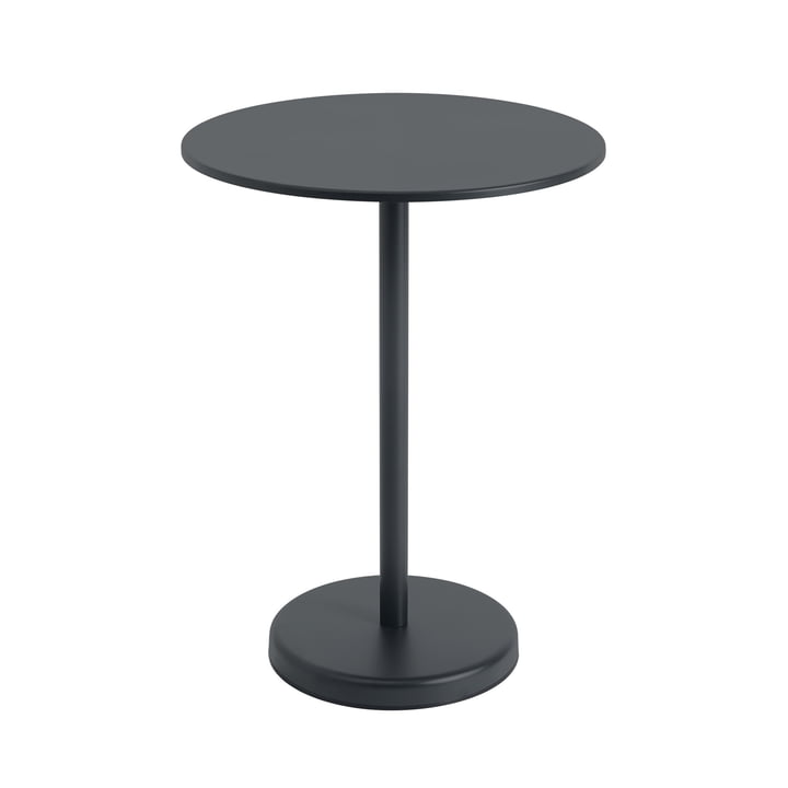 Linear Steel Bistro table outdoor, Ø 70 x H 95 cm, black from Muuto