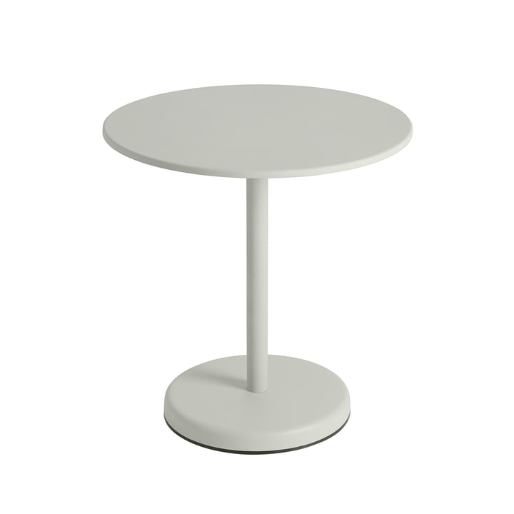 Linear Steel Bistro table outdoor, Ø 70 x H 73 cm, gray from Muuto