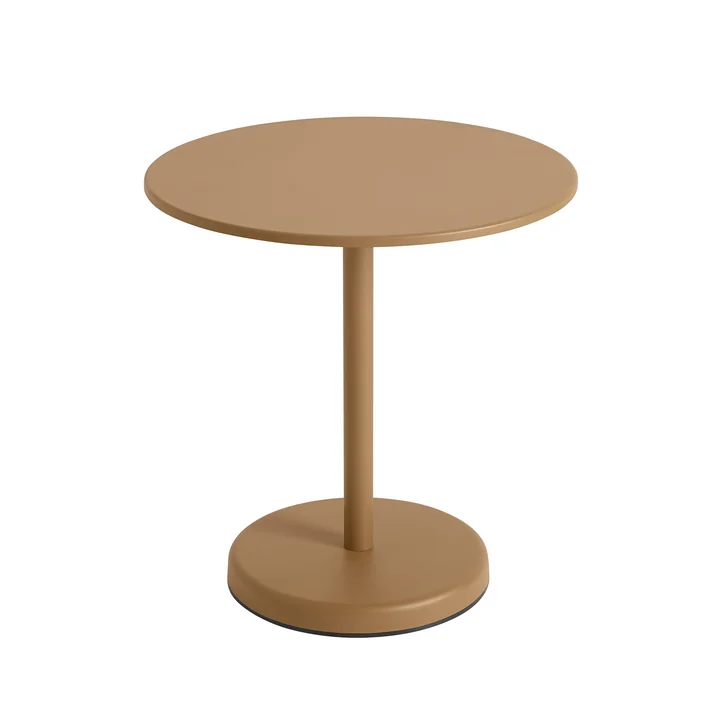 Linear Steel Bistro table outdoor, Ø 70 x H 73 cm, burnt orange from Muuto