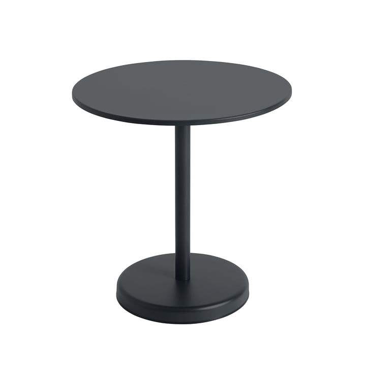 Linear Steel Bistro table outdoor, Ø 70 x H 73 cm, black from Muuto