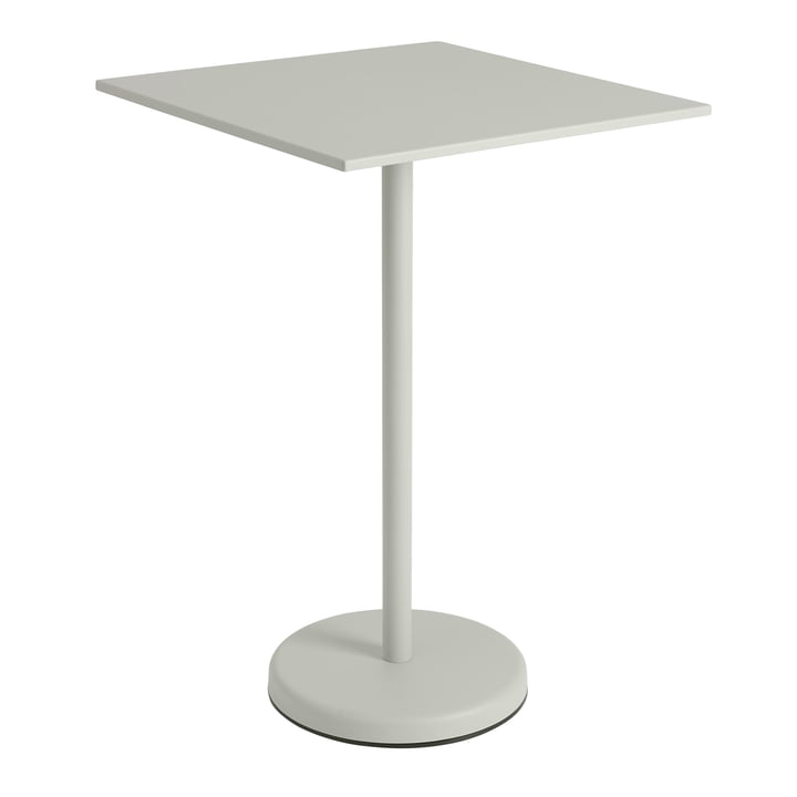 Linear Steel Bistro table outdoor, h 105 cm, gray from Muuto