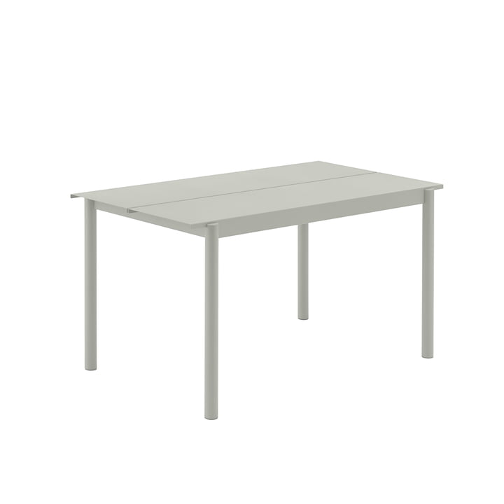 Linear steel table outdoor, 75 x 140 cm, gray from Muuto