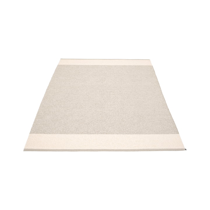 Edit Carpet, 140 x 200 cm, linen / vanilla / stone metallic by Pappelina
