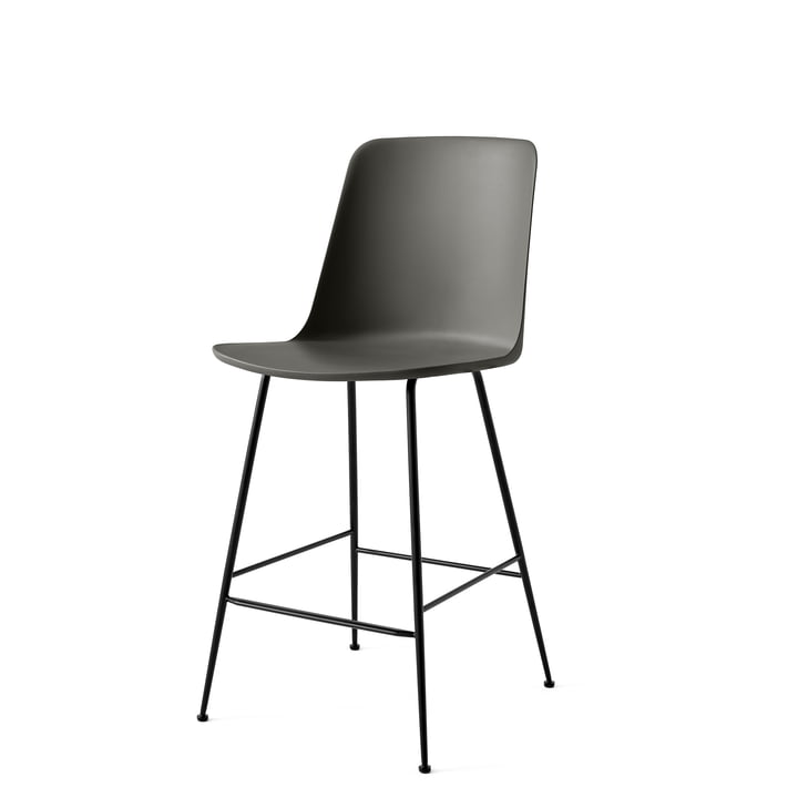 Rely HW91 Bar stool, stone grey / frame black from & Tradition