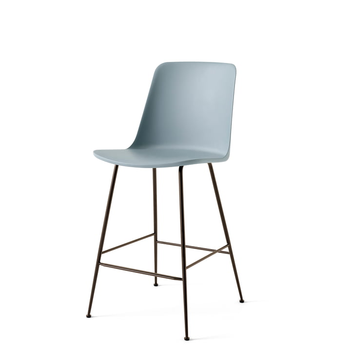 Rely HW91 Bar stool, light blue / frame bronze from & Tradition