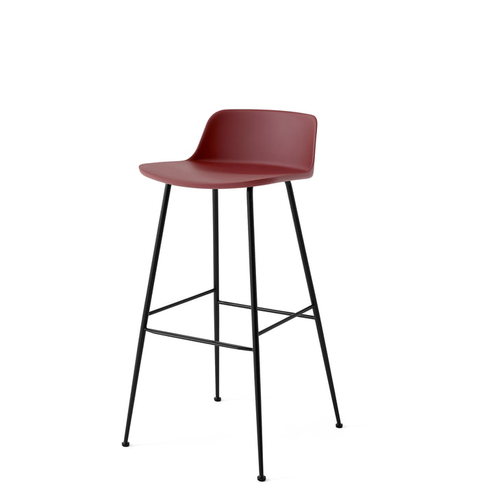 Rely HW86 Bar stool, red brown / frame black from & Tradition