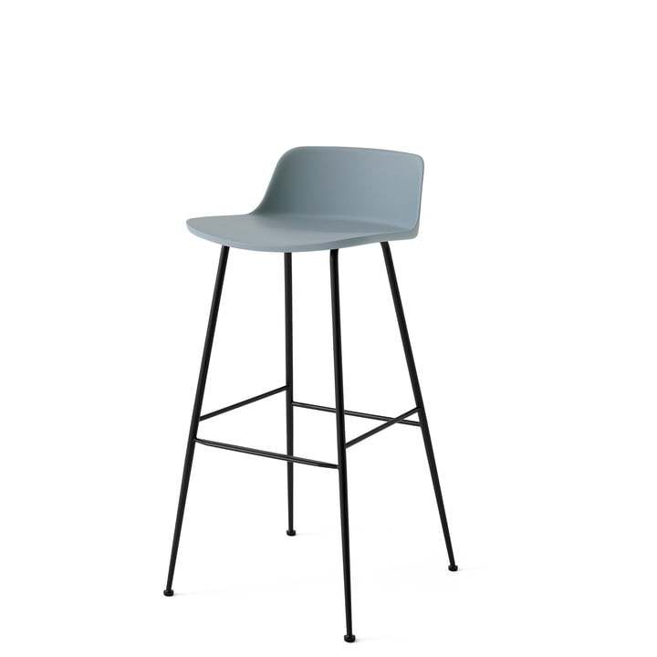Rely HW86 Bar stool, light blue / frame black from & Tradition