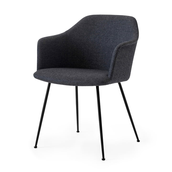 Rely HW35 Armchair, black / Kvadrat Re-Wool 198 from & Tradition