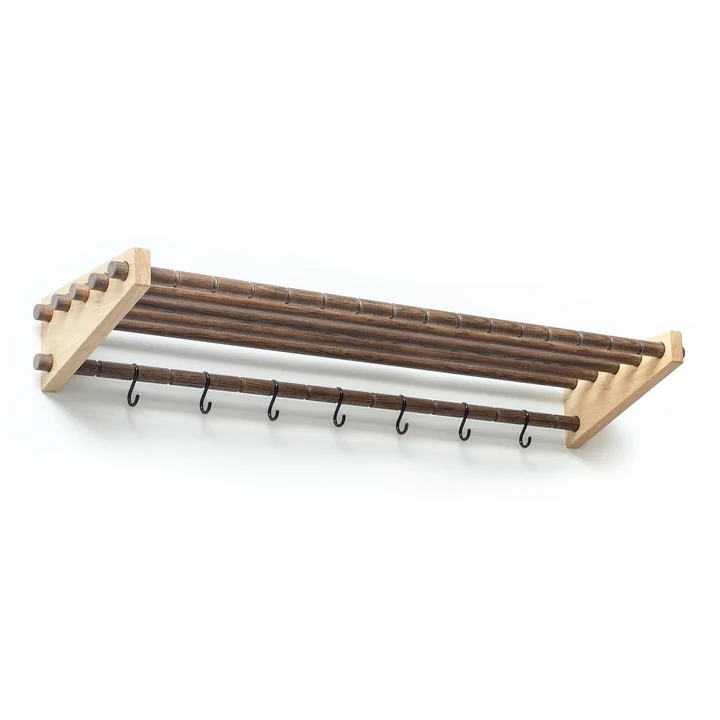 Roon & Rahn Moodrack Wall coat rack from We Do Wood in the finish oak oiled / smoked