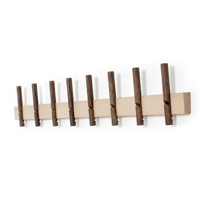 Roon & Rahn Reces Wall coat rack from We Do Wood in the finish natural oak / smoked