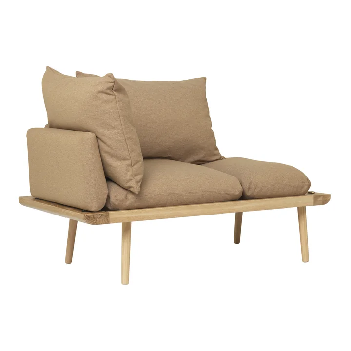 Lounge Around 1. 5 seater, oak / sugar brown from Umage