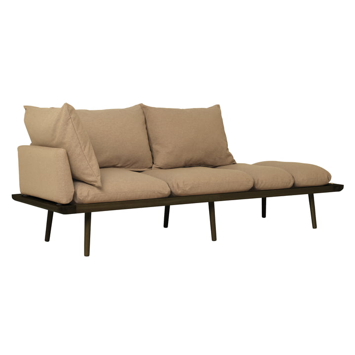 Lounge Around 3 seater sofa, dark oak, sugar brown from Umage