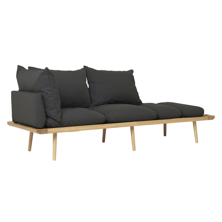 Lounge Around 3 seater sofa, oak, shadow from Umage