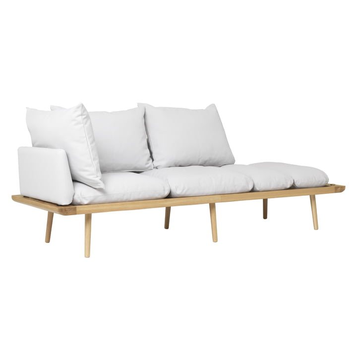 Lounge Around 3 seater sofa, oak, sterling from Umage