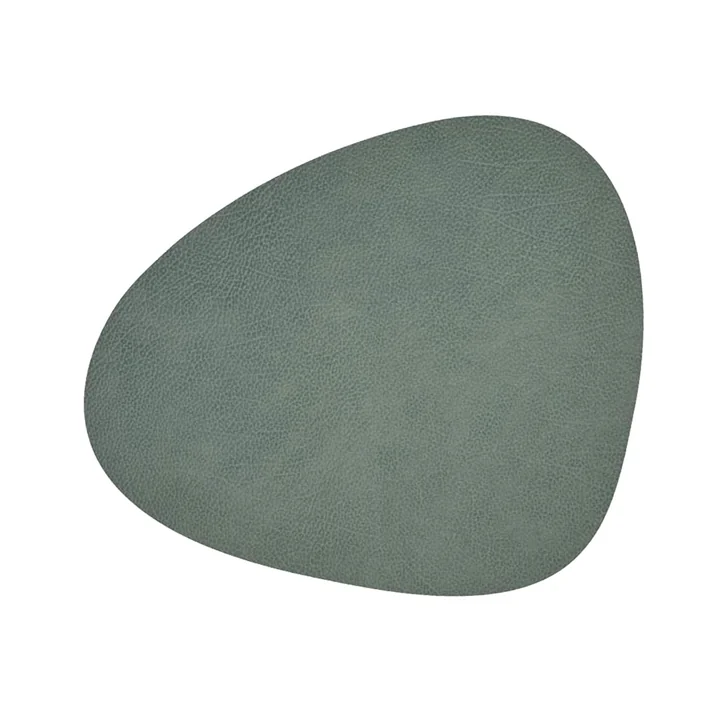 Placemat Curve M, 31 x 35 cm, Hippo pastel green by Lind DNA