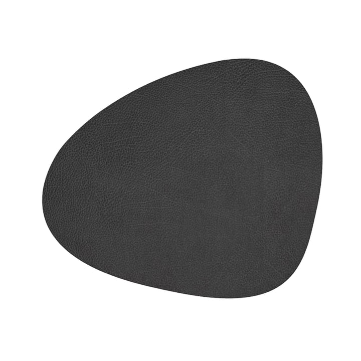 Placemat Curve M, 31 x 35 cm, Hippo black-anthracite from LindDNA