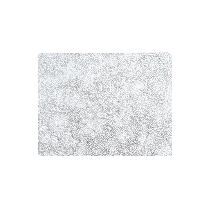 Placemat Square M, 3 4. 5 x 2 6. 5 cm, Hippo white-grey from LindDNA