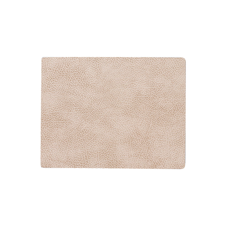 Placemat Square M, 3 4. 5 x 2 6. 5 cm, Hippo sand from LindDNA
