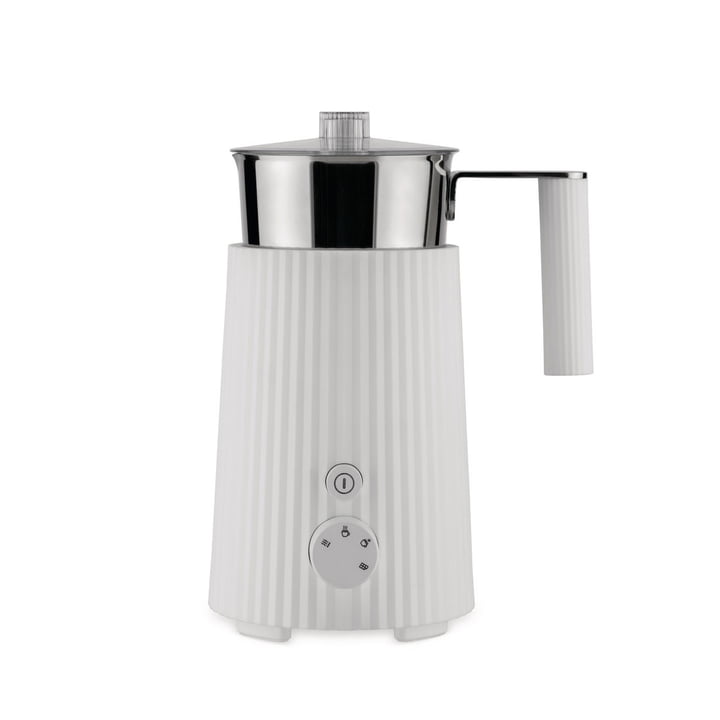 Plissé Milk frother from Alessi in color white