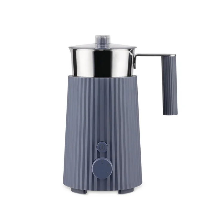 Plissé Milk frother from Alessi in color gray