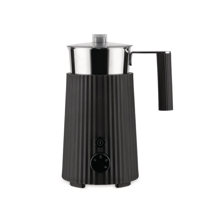 Plissé Milk frother from Alessi in the color black