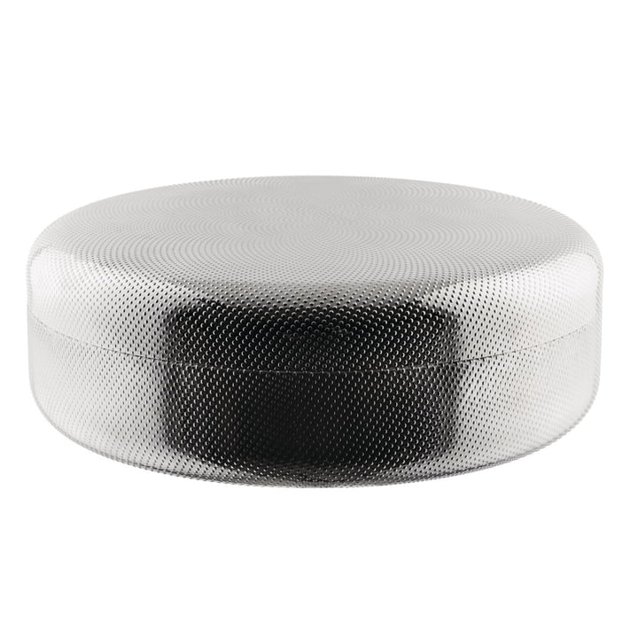 Container with relief decor JM01 from Alessi in stainless steel finish