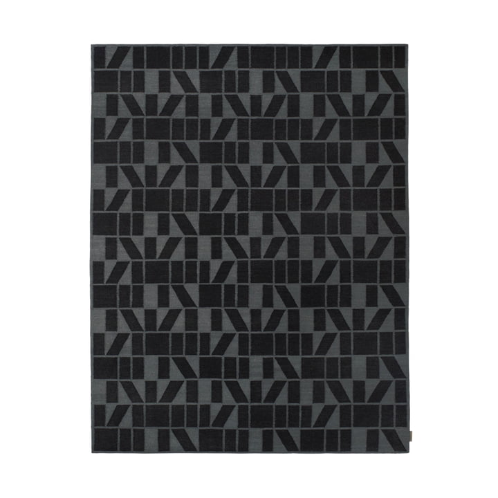 Kelim Untitled_AB15 Carpet, 180 x 240 cm, black / gray (0023 Shadow) from Kvadrat