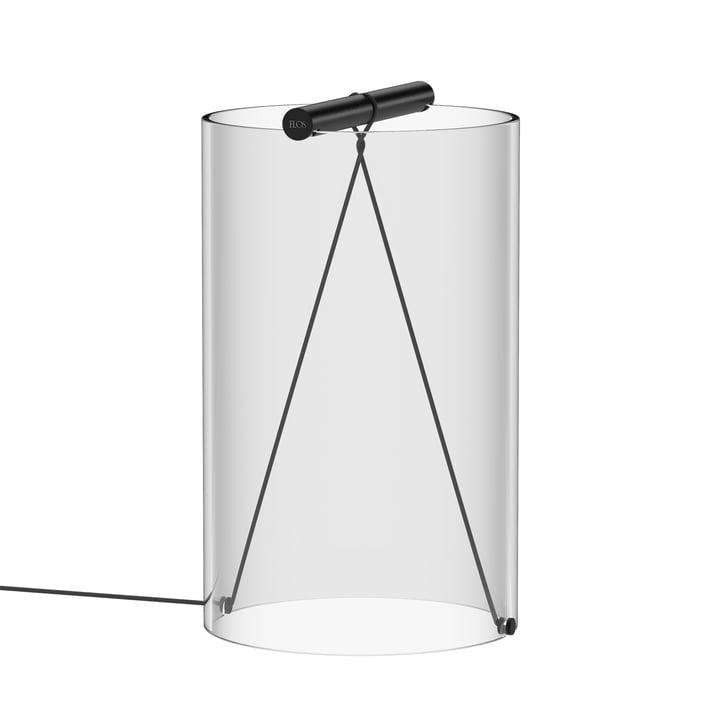 To-Tie LED table lamp T2, Ø 20 cm, black anodized by Flos