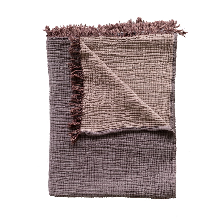 Cocoon Bedspread from Collection in the finish plum / beige