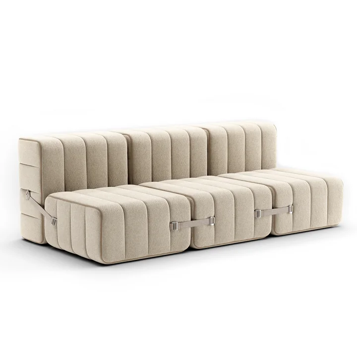 Curt Sofa set 6, gray / beige (Jet - 9110) from Ambivalenz