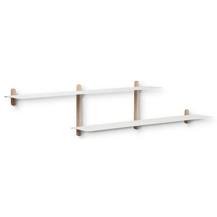Nivo Wall shelf H Large, oak, light / white from Gejst